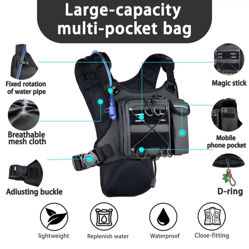 Reflective Running Gear Vest - ​High-Quality Tactical Vest Chest Bag with