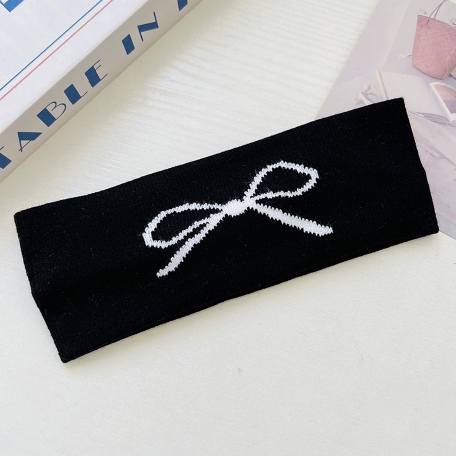 Stylish Headband Wide Knit Bow - Running Gear Headband ulasan dan harga