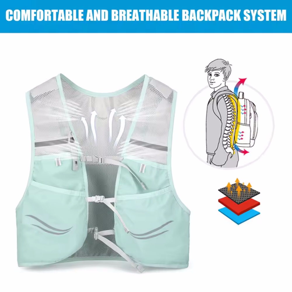 Reflective Running Vest Hydrat - Running Hydration Vest ulasan dan harga