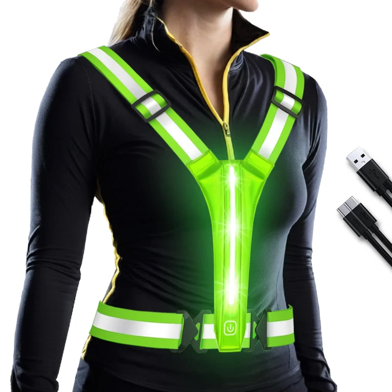 LED Reflective Vest Running Ge - Reflective Running Gear Vest ulasan dan harga