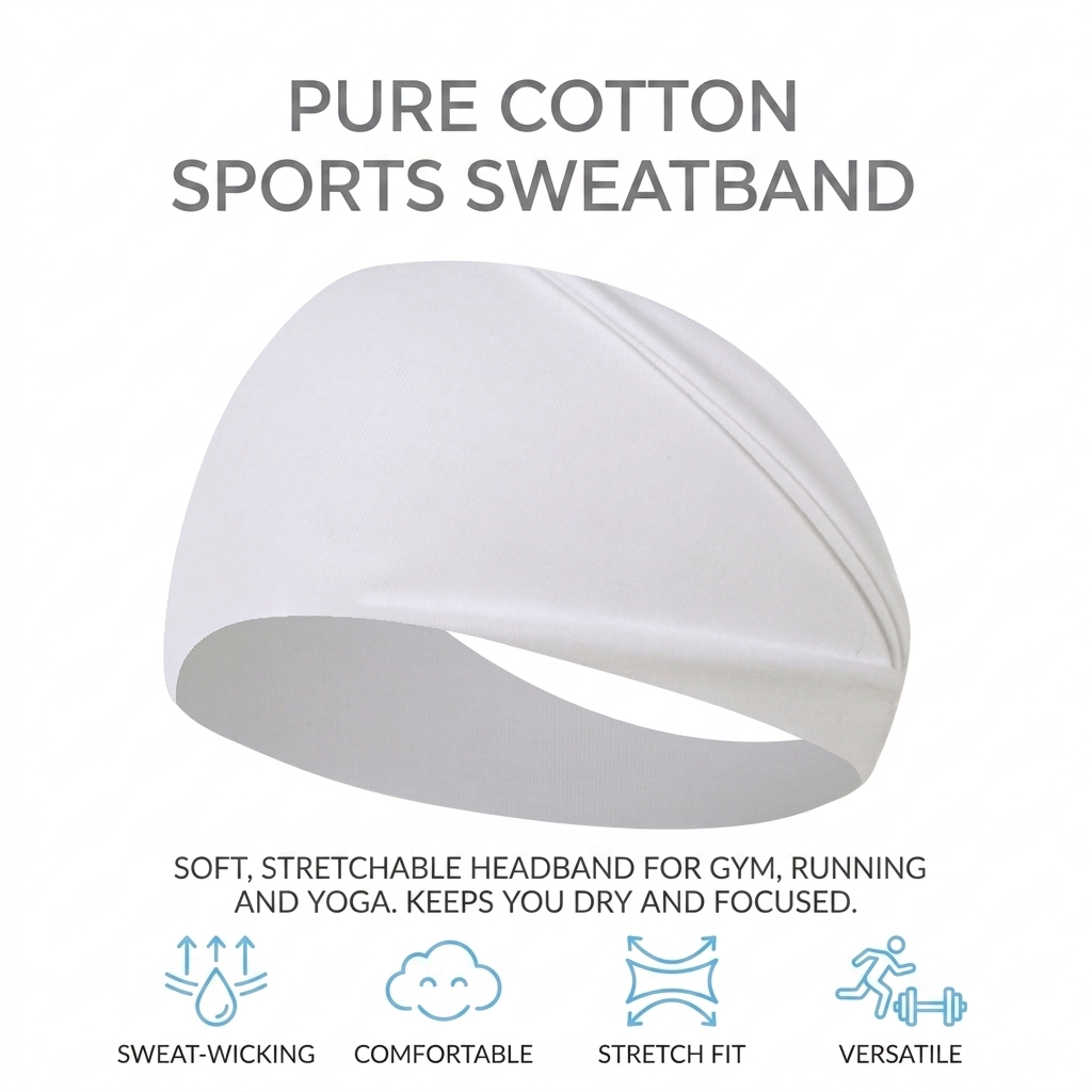 Pure Cotton Sweatband for Runn - Running Gear Headband ulasan dan harga