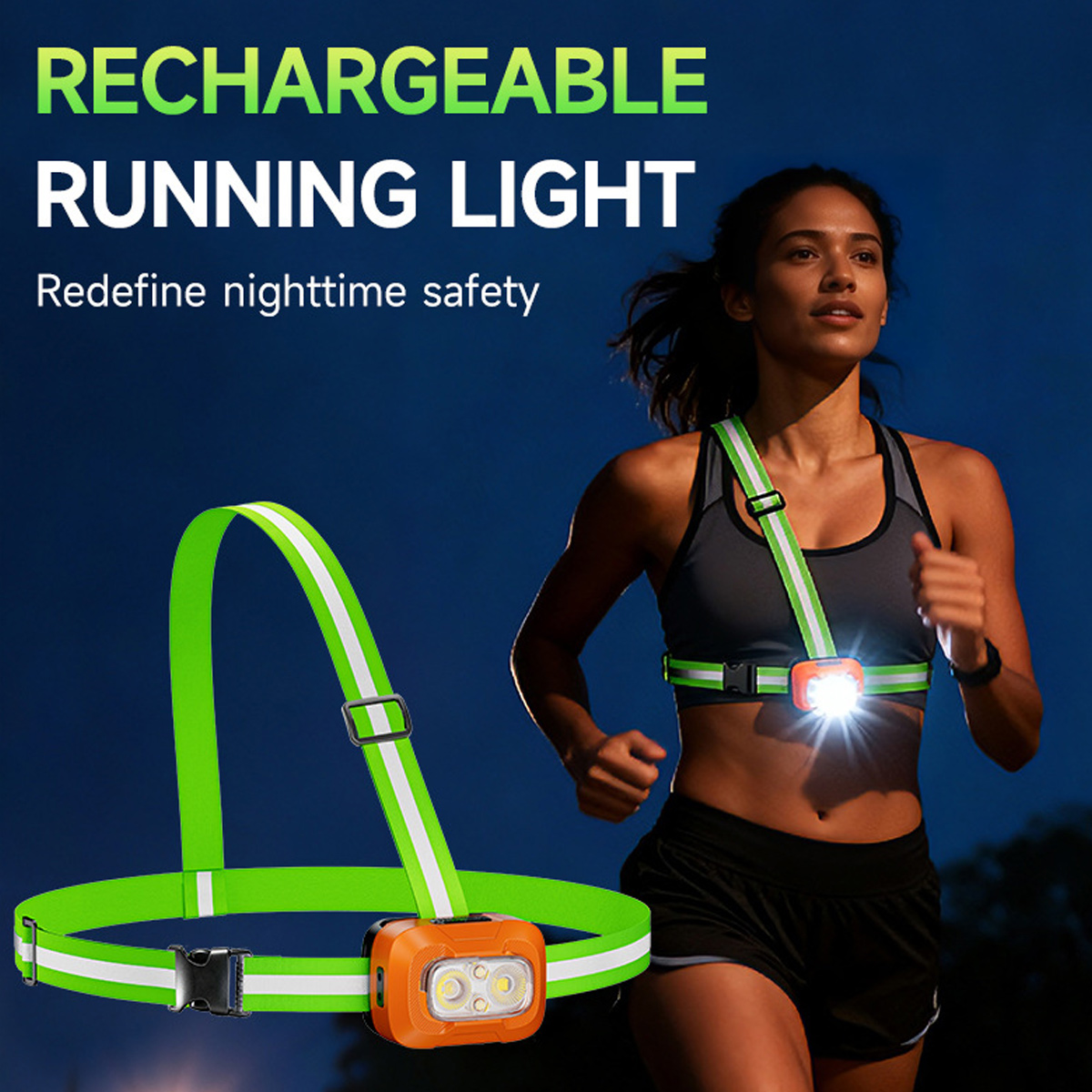 Running Light USB Rechargeable - Reflective Running Gear Vest ulasan dan harga