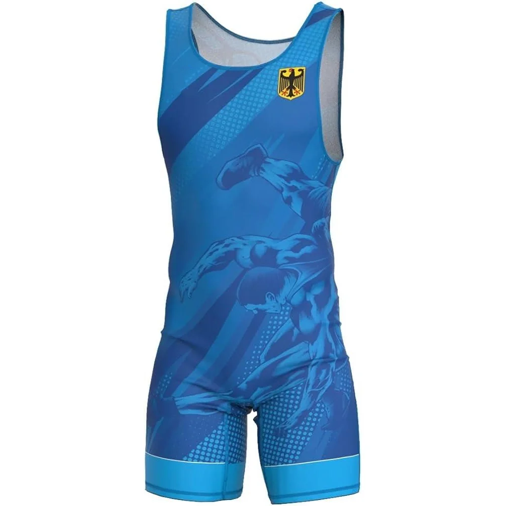 Mens Wrestling Singlet Uniform - Running Gear Train ulasan dan harga