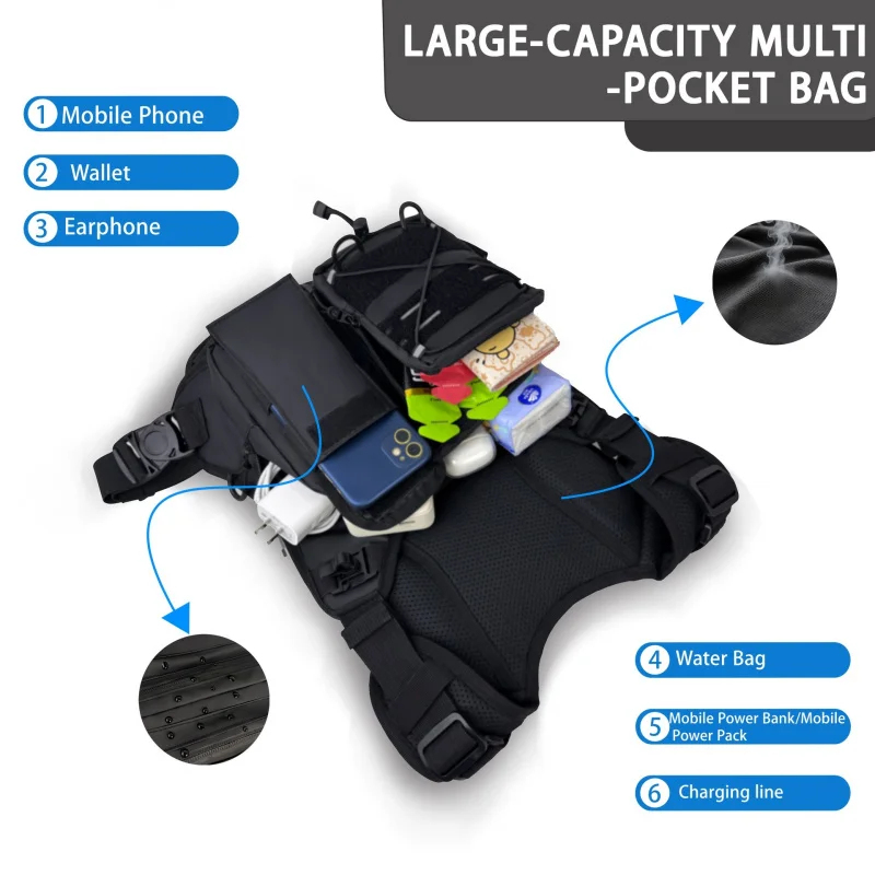 ​High-Quality Tactical Vest Ch - Reflective Running Gear Vest ulasan dan harga