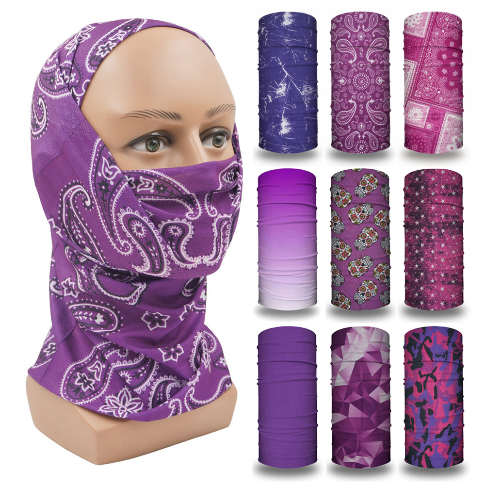 Purple Balaclava Women Running - Running Gear Headband ulasan dan harga