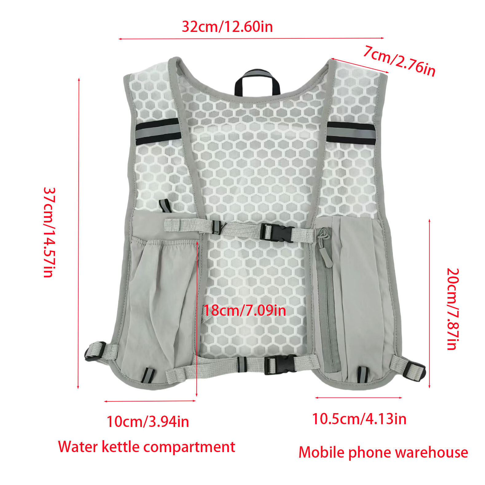Unisex Running Vest Water-Resi - Running Hydration Vest ulasan dan harga