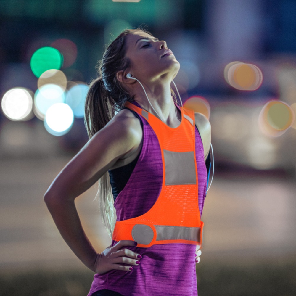 Cycling High Visibility Reflec - Reflective Running Gear Vest ulasan dan harga