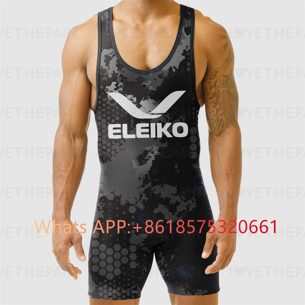 ELEIKO Mens Wrestling Singlet  - Running Gear Train ulasan dan harga