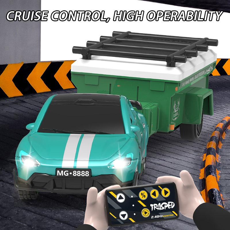 Mini Alloy Drift Car with Trai - Running Gear Trailer ulasan dan harga