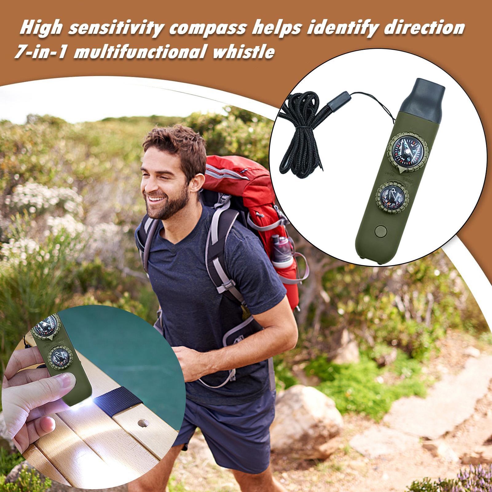 7-in-1 Survival Whistle with L - Running Gear Boat ulasan dan harga