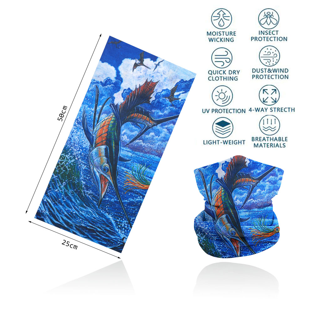 Fish Scales Pattern Neck Gaite - Running Gear Headband ulasan dan harga