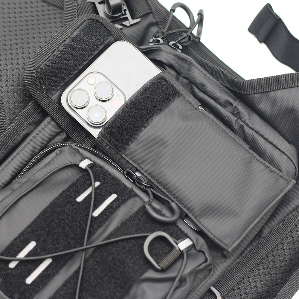 Tactical Vest Chest Bag with 2 - Reflective Running Gear Vest ulasan dan harga