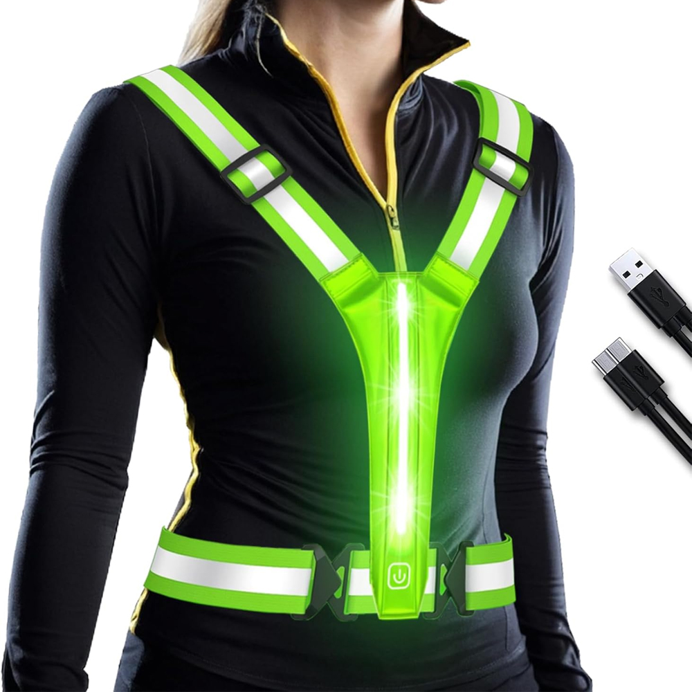 LED Reflective Vest Running Ge - Reflective Running Gear Vest ulasan dan harga